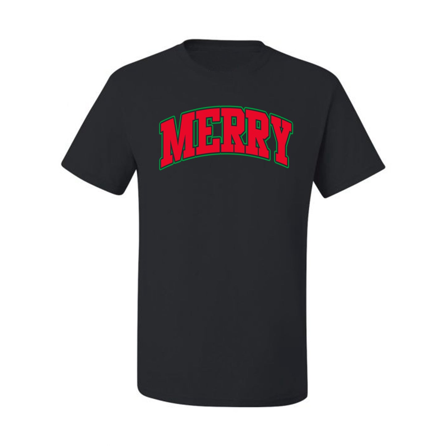 Merry | Cute Winter Holiday College Style Ugly Christmas Men's T-Shirt