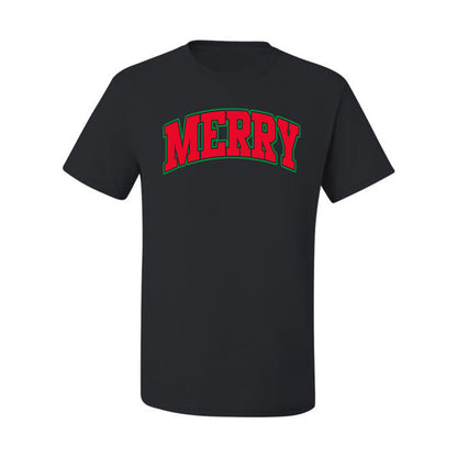 Merry | Cute Winter Holiday College Style Ugly Christmas Men's T-Shirt
