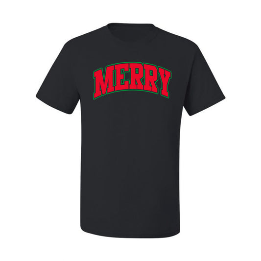 Merry | Cute Winter Holiday College Style Ugly Christmas Men's T-Shirt