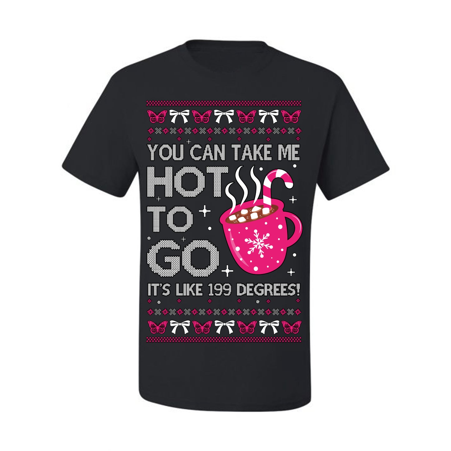 You Can Take Me Hot to Go, Hot Cocoa Viral Midwest Princess Dance Song Pop Music Merchandise Concert Tour Merch, Winter Xmas Ugly Christmas Sweater Ugly Christmas Men's T-Shirt