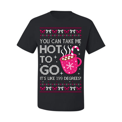 You Can Take Me Hot to Go, Hot Cocoa Viral Midwest Princess Dance Song Pop Music Merchandise Concert Tour Merch, Winter Xmas Ugly Christmas Sweater Ugly Christmas Men's T-Shirt