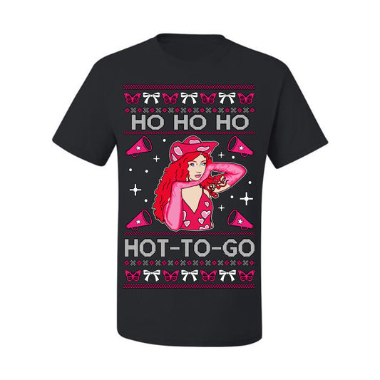 Ho Ho Ho Hot to Go, Viral Midwest Princess Song Dance Pop Star Concert Tour Merch, Ugly Christmas Sweater Ugly Christmas Men's T-Shirt