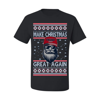 Make Christmas Great Again Trump Santa Claus 2024 MAGA,  Donald Trump JD Vance GOP Republican, Ugly Christmas Sweater Crewneck Sweatshirt Ugly Christmas Men's T-Shirt