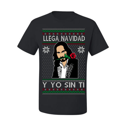 Llega Navidad Y Yo Sin Ti Christmas Is Coming, Marco Mexican Pop Star Mexico Music Michoacán Ugly Christmas Sweater Ugly Christmas Men's T-Shirt