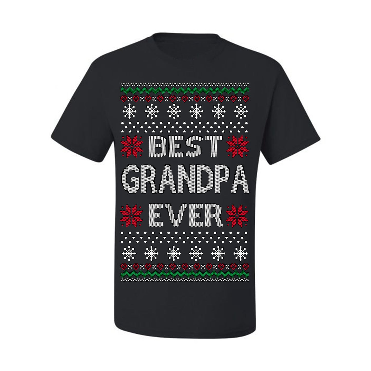 Best Grandpa Ever Classic Xmas Winter Holidays Ugly Christmas Sweater Ugly Christmas Men's T-Shirt