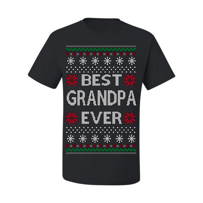 Best Grandpa Ever Classic Xmas Winter Holidays Ugly Christmas Sweater Ugly Christmas Men's T-Shirt