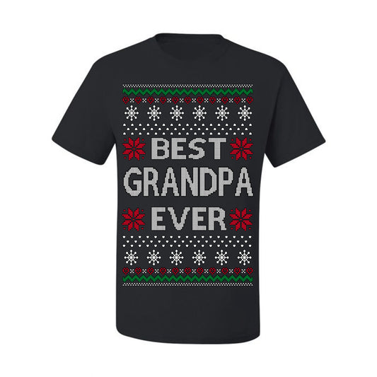 Best Grandpa Ever Classic Xmas Winter Holidays Ugly Christmas Sweater Ugly Christmas Men's T-Shirt