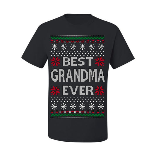 Best Grandma Ever Classic Xmas Winter Holidays Ugly Christmas Sweater Ugly Christmas Men's T-Shirt