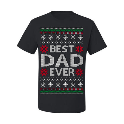 Best Dad Ever Classic Xmas Winter Holidays Ugly Christmas Sweater Ugly Christmas Men's T-Shirt
