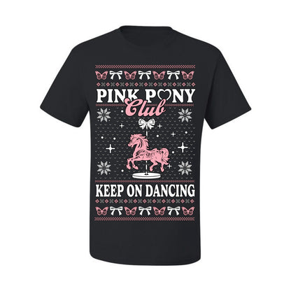 Pink Pony Club Pop Star Keep on Dancing, Iconic Music Concert Fan Merch Ugly Christmas Sweater Ugly Christmas Men's T-Shirt