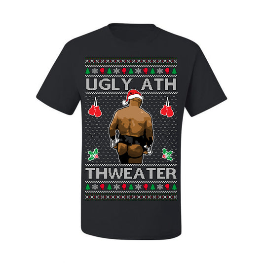 Ugly Ath Sweater Merry Chrithmith, Mike Tyson Butt Viral Ugly Ass Boxing Fight Meme Men Women Funny Ugly Christmas Sweater Ugly Christmas Men's T-Shirt