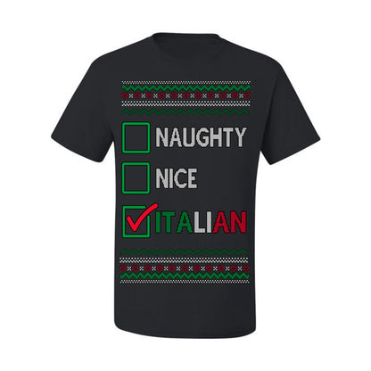 Naughty Nice Italian Funny Italians Italy Colors Ugly Christmas Sweater Ugly Christmas