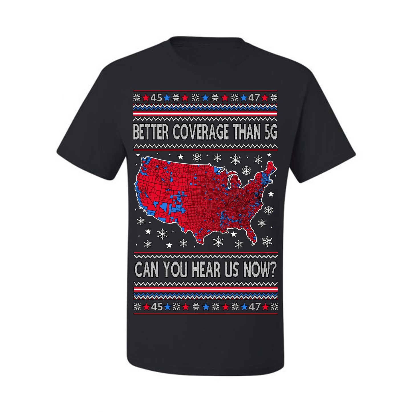Better Coverage than 5G Red Wave Landslide 2024 Election, Trump Vance Can You Hear Us Now Ugly Christmas Sweater Ugly Christmas
