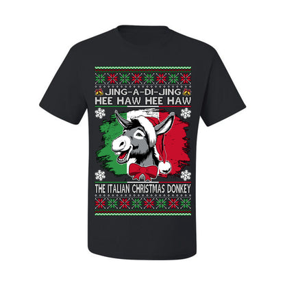 Jing a Di Jing Dominick the Italian Christmas Donkey, Classic New York Brooklyn Xmas Song Lyrics, Ugly Christmas Sweater Ugly Christmas Men's T-Shirt
