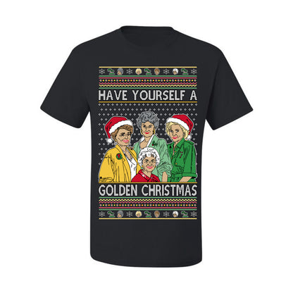 Have Yourself a Golden Christmas, Classic Miami TV Show Sitcom Xmas, Ugly Christmas Sweater  Ugly Christmas Men's T-Shirt