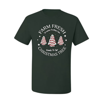 Farm Fresh Christmas Tree, Sprinkle Frosted Cake, Ready to Eat | Classic Winter Holiday Dessert  Ugly Christmas Men's T-Shirt
