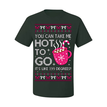 You Can Take Me Hot to Go, Hot Cocoa Viral Midwest Princess Dance Song Pop Music Merchandise Concert Tour Merch, Winter Xmas Ugly Christmas Sweater Ugly Christmas Men's T-Shirt
