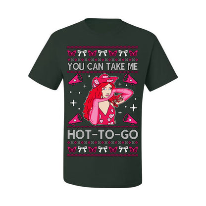 You Can Take Me Hot to Go, Viral Midwest Princess Song Dance Pop Star Concert Tour Merch, Ugly Christmas Sweater Ugly Christmas Men's T-Shirt