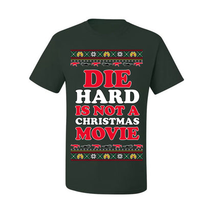 Die Hard is Not a Christmas Movie Classic, McClane Hans Nakatomi Plaza Xmas Party Holiday Movies, Ugly Christmas Sweater Crewneck Sweatshirt Ugly Christmas Men's T-Shirt