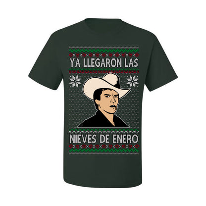 Ya Llegaron Las Nieves De Enero Chalino, January Snow Has Arrived, Rosalino Mexican Pop Star Mexico Tijuanna Corrido, Ugly Christmas Sweater Ugly Christmas Men's T-Shirt