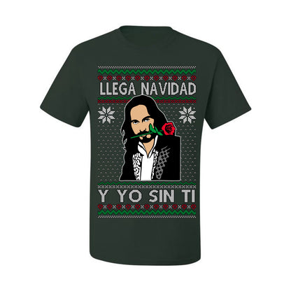 Llega Navidad Y Yo Sin Ti Christmas Is Coming, Marco Mexican Pop Star Mexico Music Michoacán Ugly Christmas Sweater Ugly Christmas Men's T-Shirt
