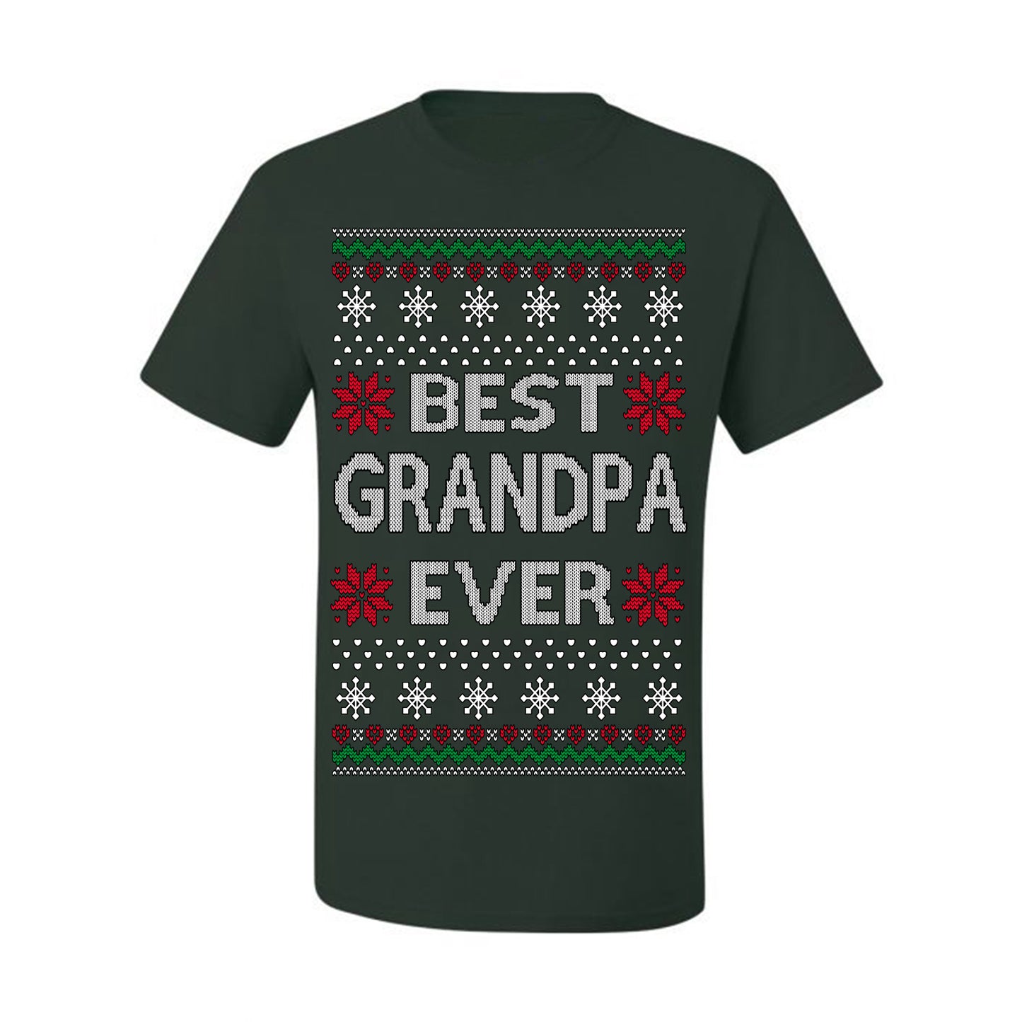 Best Grandpa Ever Classic Xmas Winter Holidays Ugly Christmas Sweater Ugly Christmas Men's T-Shirt