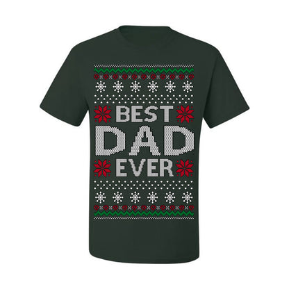 Best Dad Ever Classic Xmas Winter Holidays Ugly Christmas Sweater Ugly Christmas Men's T-Shirt