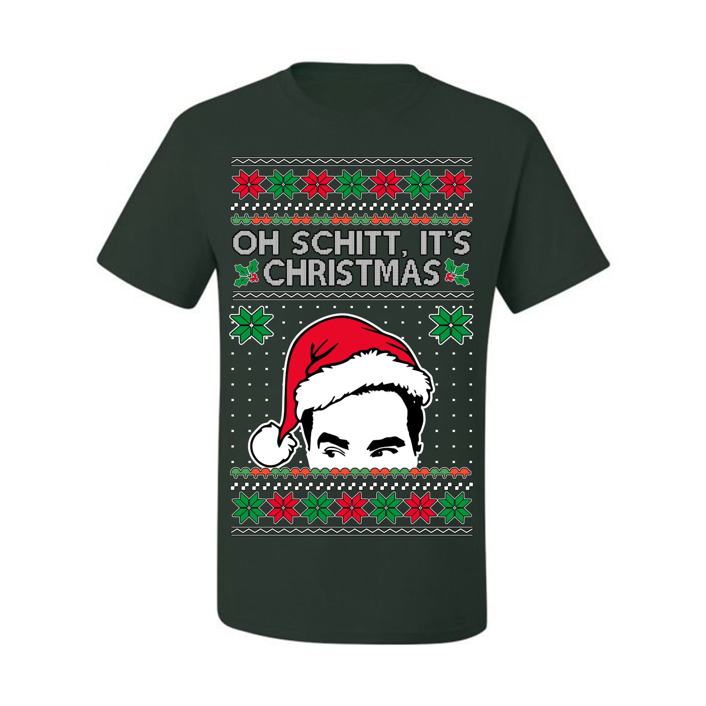 Oh Schitt It's Christmas Funny David TV Show Sitcom Ugly Christmas Sweater Ugly Christmas Men's T-Shirt