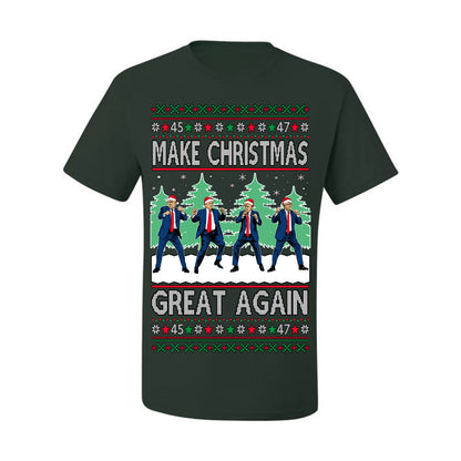 Make Christmas Great Again Shimmy Dance USA President Ugly Christmas Sweater Ugly Christmas Men's T-Shirt