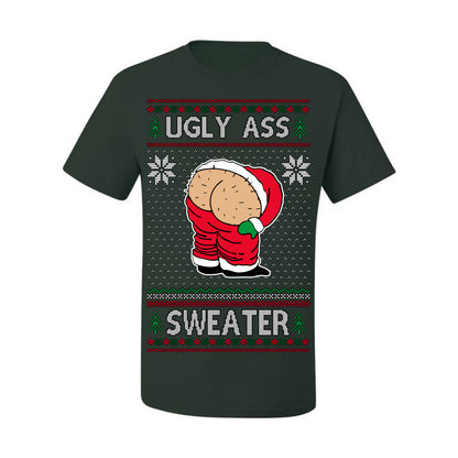 Ugly Ass Sweater Funny Santa Claus Butt Xmas Ugly Christmas Sweater Ugly Christmas Men's T-Shirt