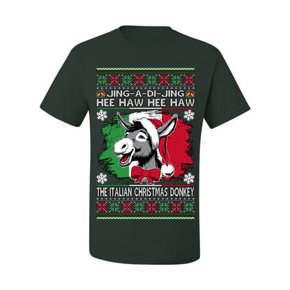 Jing a Di Jing Dominick the Italian Christmas Donkey, Classic New York Brooklyn Xmas Song Lyrics, Ugly Christmas Sweater Ugly Christmas Men's T-Shirt
