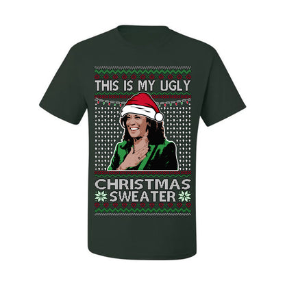 This Is My Ugly Sweater, Funny Santa Anti Kamala Harris, Political Ugly Christmas Sweater Ugly Christmas Men's T-Shirt
