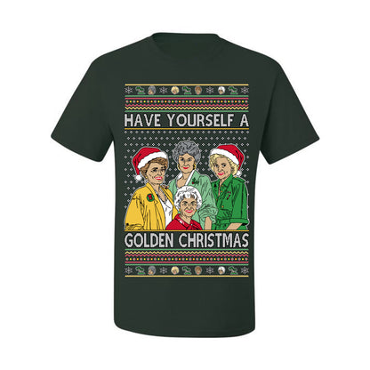 Have Yourself a Golden Christmas, Classic Miami TV Show Sitcom Xmas, Ugly Christmas Sweater  Ugly Christmas Men's T-Shirt