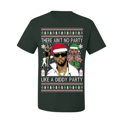 There Ain't No Party Like a Diddy Party, Funny Crazy Party Viral Music Baby Oil Diddler Meme, Ugly Christmas Sweater Ugly Christmas Men's T-Shirt