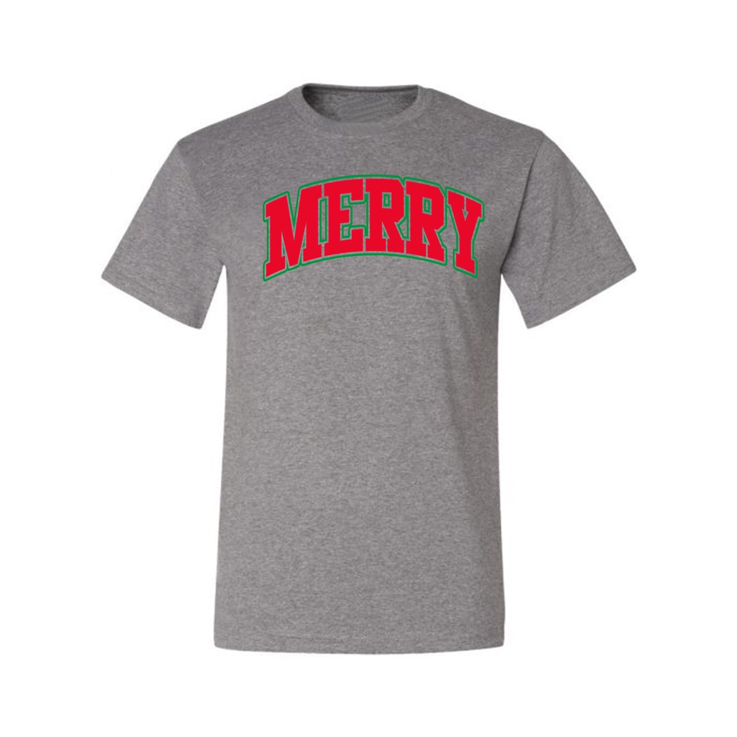 Merry | Cute Winter Holiday College Style Ugly Christmas Men's T-Shirt