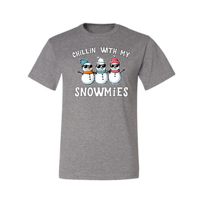 Chillin With My Snowmies, Funny Cute Snow Man Winter Holiday Snowman Homies  Ugly Christmas Men's T-Shirt