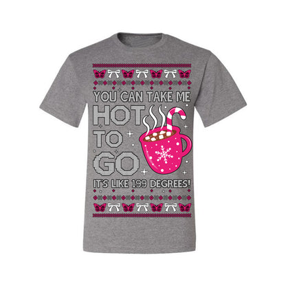 You Can Take Me Hot to Go, Hot Cocoa Viral Midwest Princess Dance Song Pop Music Merchandise Concert Tour Merch, Winter Xmas Ugly Christmas Sweater Ugly Christmas Men's T-Shirt