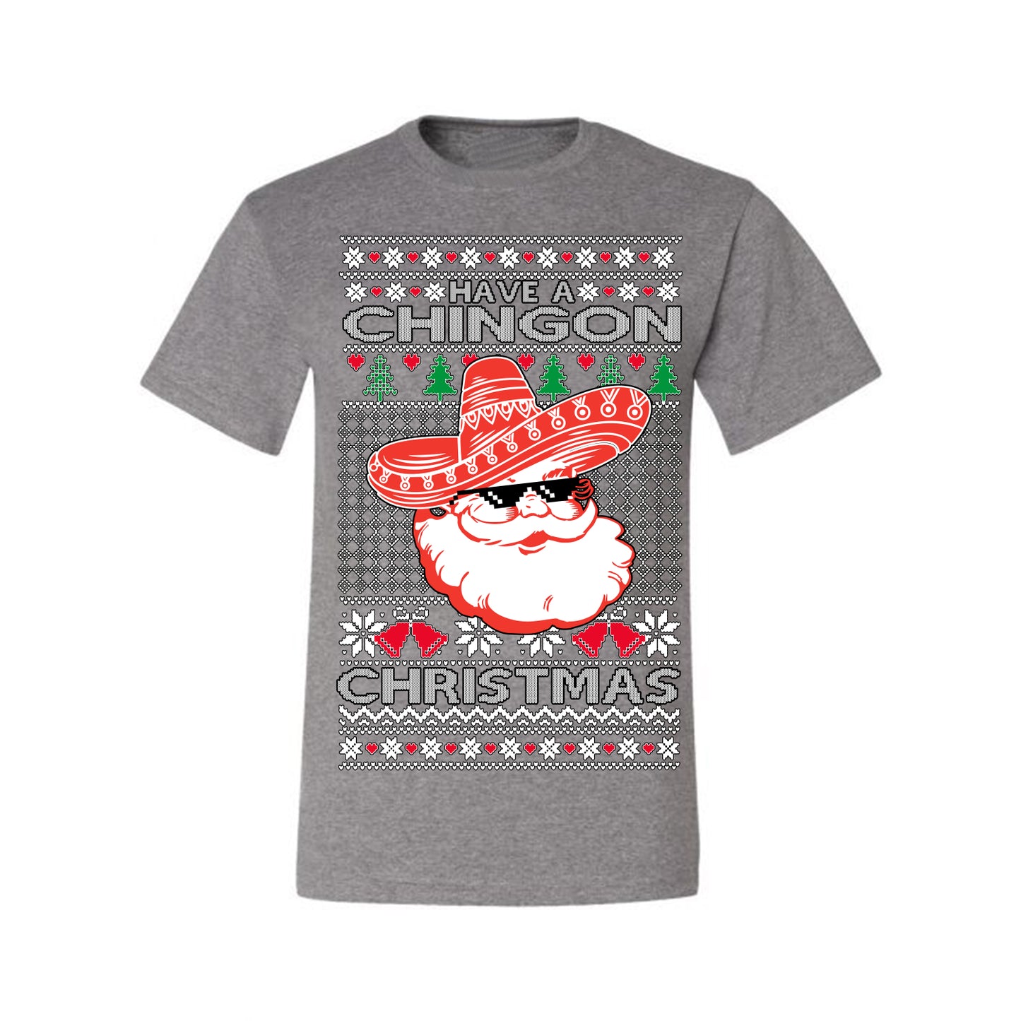 Have a Chingon Christmas, Funny Spanish Song Latin Pop Music Lyrics Saying, Ugly Christmas Sweater Ugly Christmas Men's T-Shirt