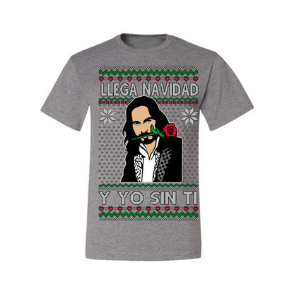 Llega Navidad Y Yo Sin Ti Christmas Is Coming, Marco Mexican Pop Star Mexico Music Michoacán Ugly Christmas Sweater Ugly Christmas Men's T-Shirt