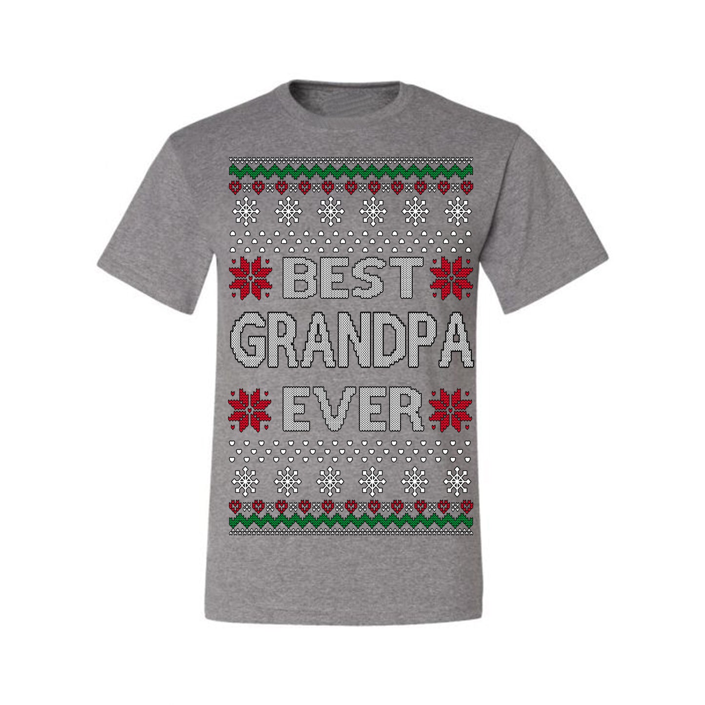 Best Grandpa Ever Classic Xmas Winter Holidays Ugly Christmas Sweater Ugly Christmas Men's T-Shirt