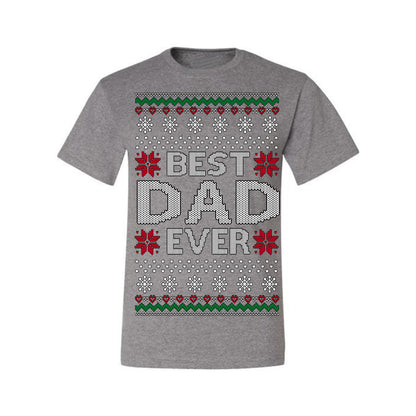 Best Dad Ever Classic Xmas Winter Holidays Ugly Christmas Sweater Ugly Christmas Men's T-Shirt