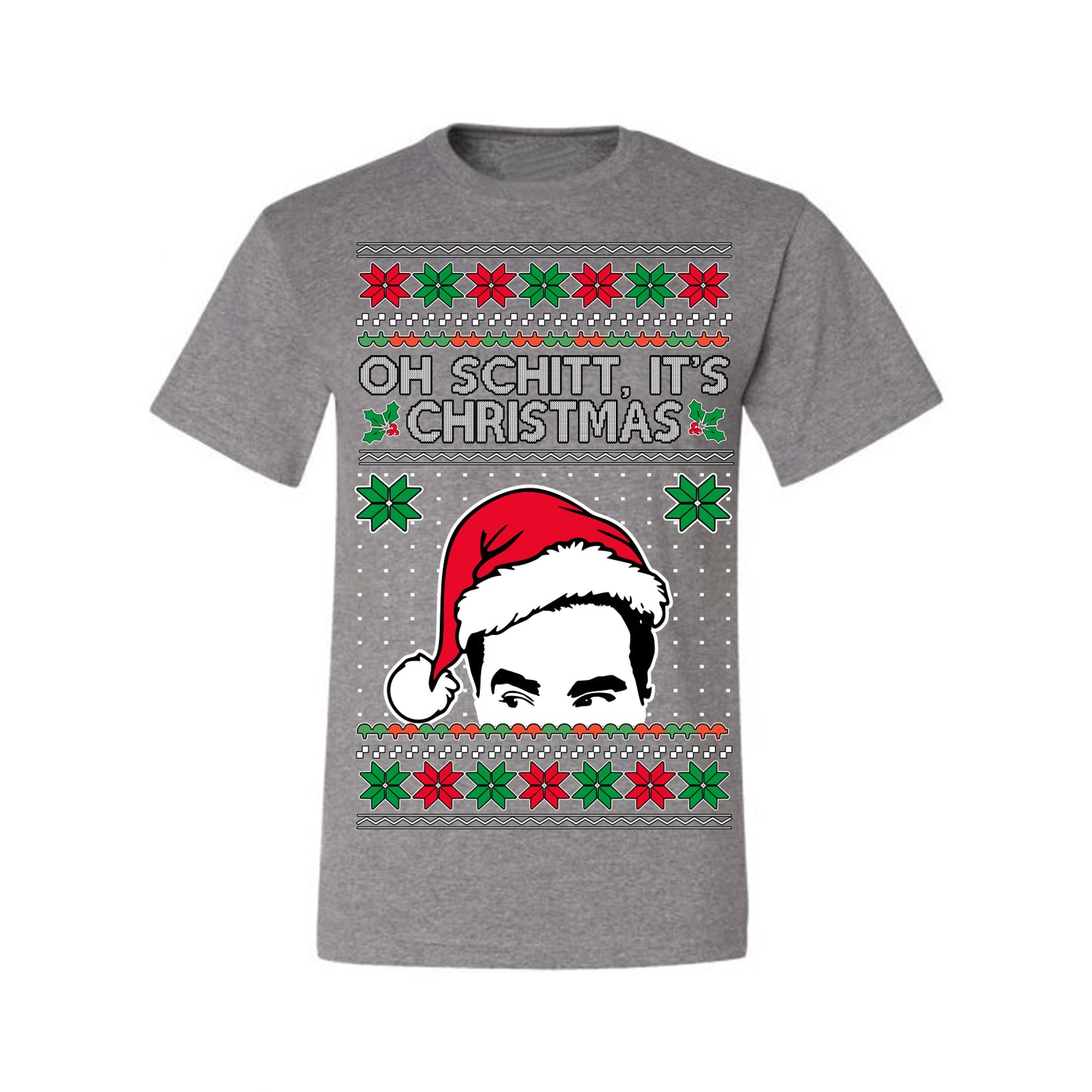 Oh Schitt It's Christmas Funny David TV Show Sitcom Ugly Christmas Sweater Ugly Christmas Men's T-Shirt
