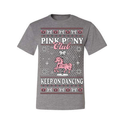 Pink Pony Club Pop Star Keep on Dancing, Iconic Music Concert Fan Merch Ugly Christmas Sweater Ugly Christmas Men's T-Shirt