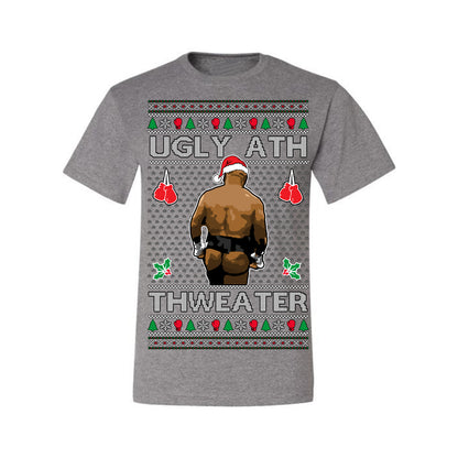 Ugly Ath Sweater Merry Chrithmith, Mike Tyson Butt Viral Ugly Ass Boxing Fight Meme Men Women Funny Ugly Christmas Sweater Ugly Christmas Men's T-Shirt