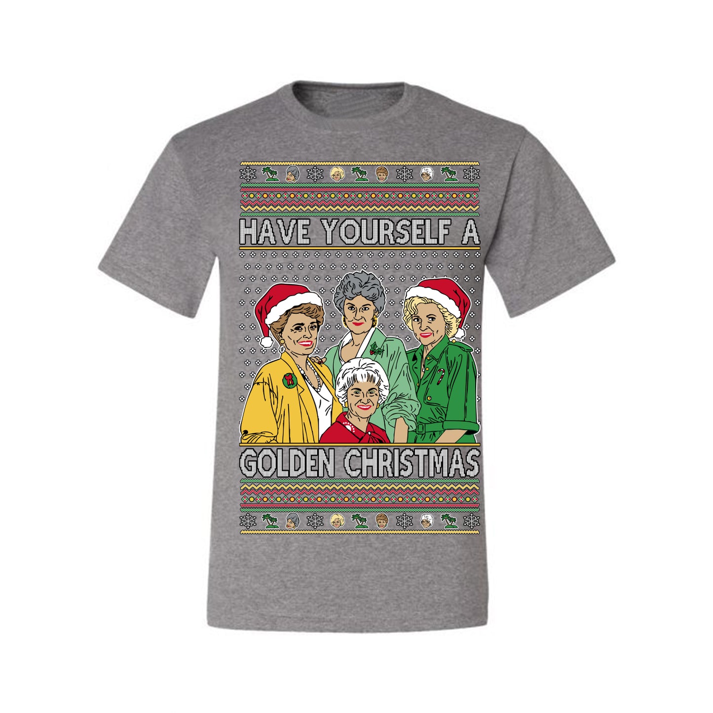 Have Yourself a Golden Christmas, Classic Miami TV Show Sitcom Xmas, Ugly Christmas Sweater  Ugly Christmas Men's T-Shirt