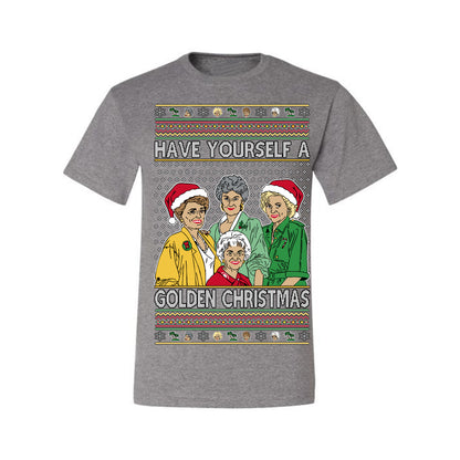Have Yourself a Golden Christmas, Classic Miami TV Show Sitcom Xmas, Ugly Christmas Sweater  Ugly Christmas Men's T-Shirt