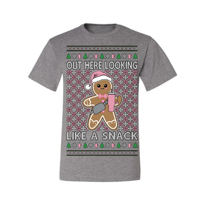 Out Here Looking Like a Snack Cute Xmas Cookie Ugly Christmas Sweater Ugly Christmas Men's T-Shirt