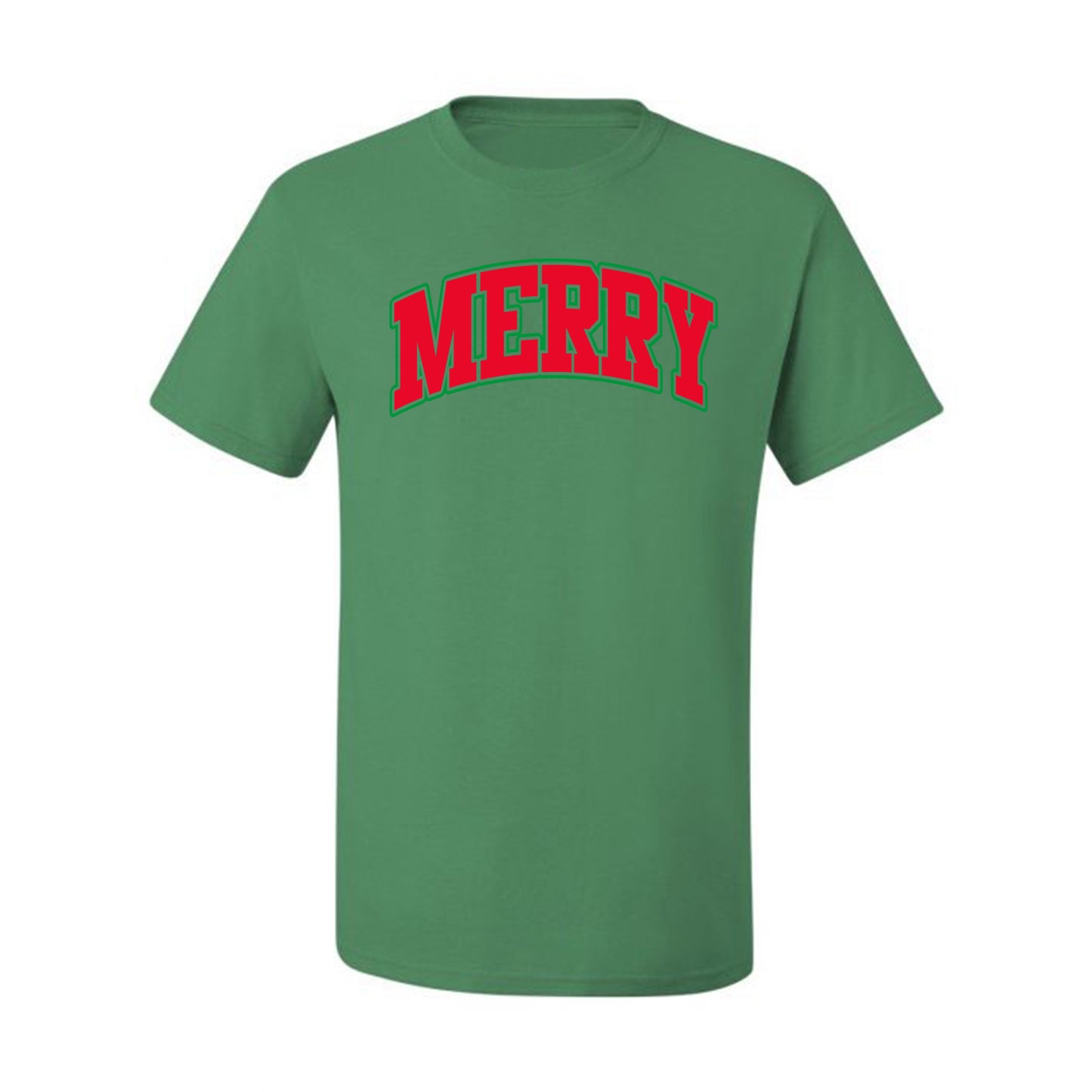 Merry | Cute Winter Holiday College Style Ugly Christmas Men's T-Shirt