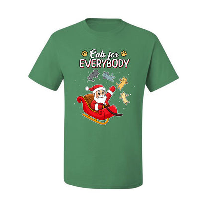 Cats for Everybody, Cute Santa Claus Santa's Sleigh Floating Space Cat  Ugly Christmas Men's T-Shirt
