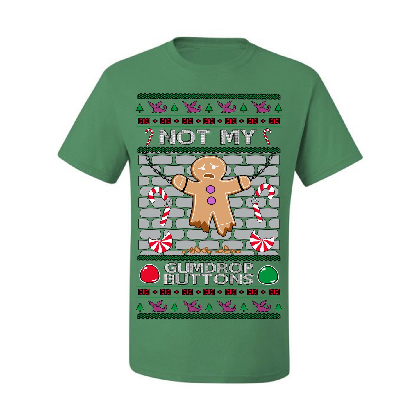 Not My Gumdrop Buttons, Funny Classic 2000s Kid Teen Movie Quote, Ugly Christmas Sweater Ugly Christmas Men's T-Shirt